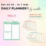  Set 45 tờ Giấy note lập kế hoạch theo ngày - Loại 1 - Daily Planner (gần size B5) 
