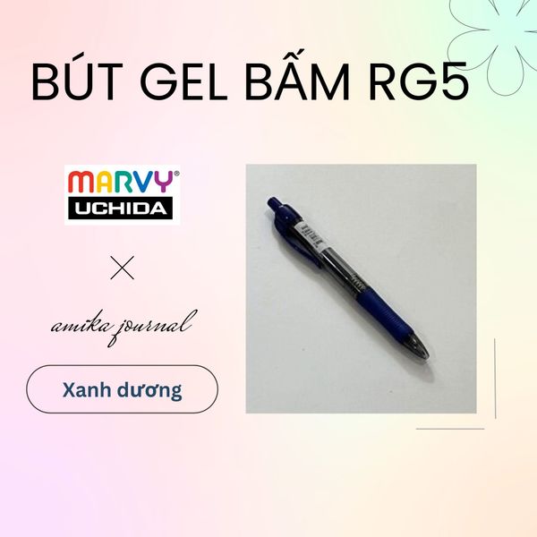  Bút gel bấm MARVY RG5 ngòi 0.5mm ghi chép thông dụng sổ tay, bullet journal, lưu bút 