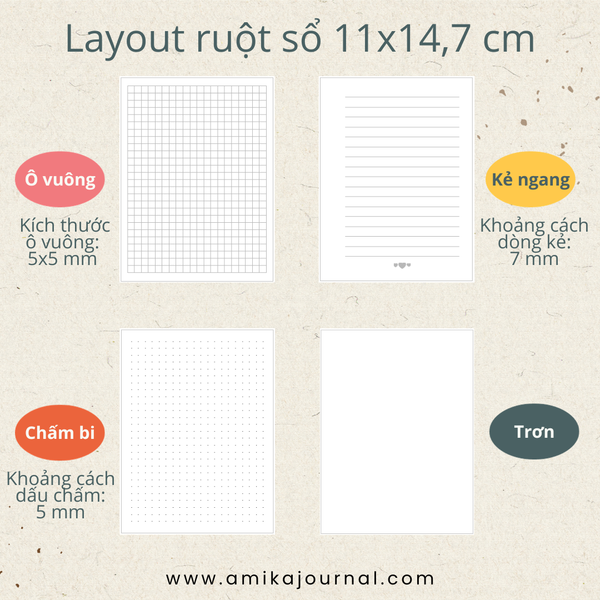  Sổ lò xo 11x14,7 cm (xấp xỉ A6) - Bìa trơn 