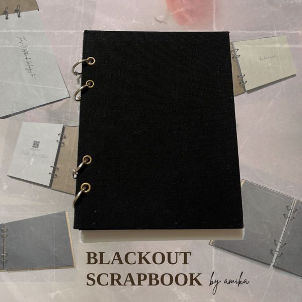  Sổ còng BLACKOUT SCRAPBOOK loại dày - Album dán ảnh handmade - 40 trang - size lớn 19 x 24cm (gầnB5) 