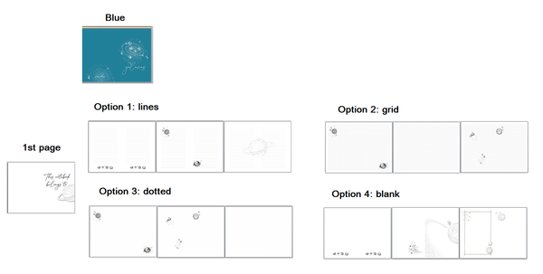  Sổ tay thiết kế Galaxy - Ruột giấy trắng (xấp xỉ B6) 