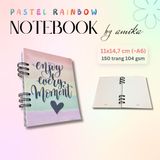  Sổ lò xo Pastel Rainbow 11x14,7 cm (xấp xỉ A6) 