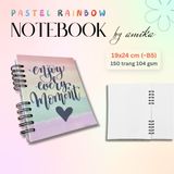  Sổ lò xo Pastel Rainbow 19x24 cm (xấp xỉ B5) 