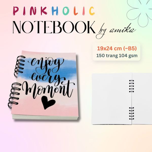  Sổ lò xo PinkHolic 19x24 cm (xấp xỉ B5) 