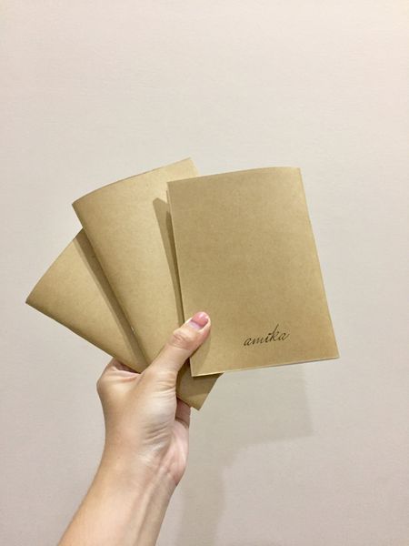  Lõi sổ refill, Sổ tay bìa trơn size A6 - Ruột giấy trắng 