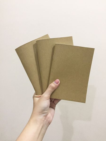  Lõi sổ refill, Sổ tay bìa trơn size A6 - Ruột giấy kraft 