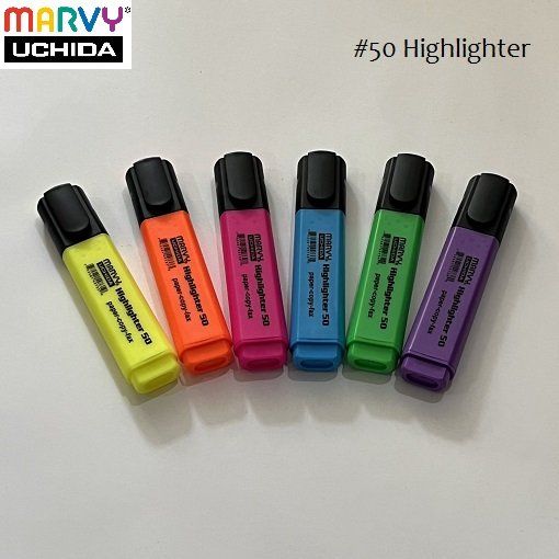  Bút dạ quang Marvy Uchida 50 trang trí sổ tay, bullet journal, lưu bút, ghi chép thông dụng 
