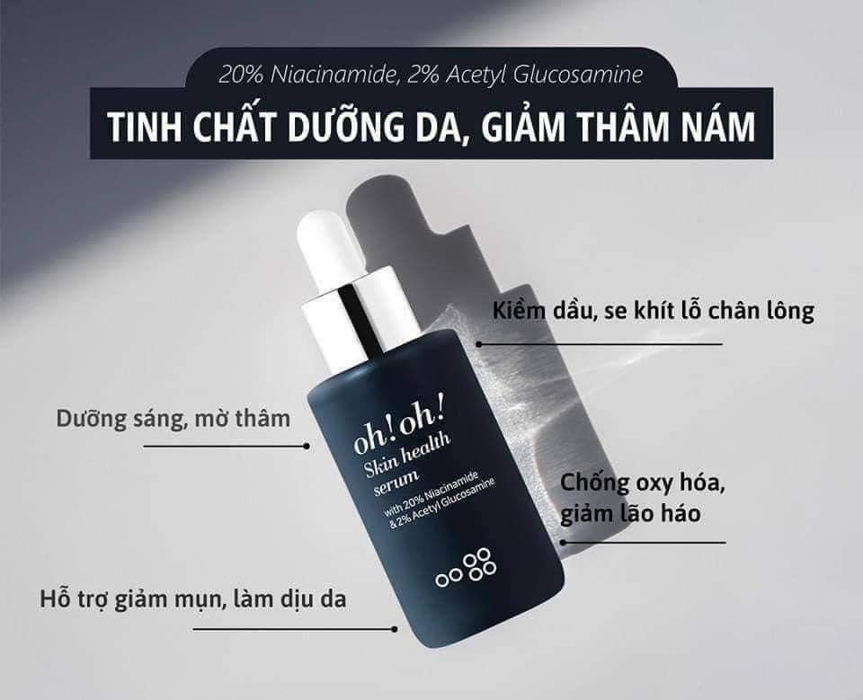 Serum Dưỡng Sáng Da, Giảm Thâm Nám Oh!Oh! Skin Health Serum Niacinamid – Punnata Beauty