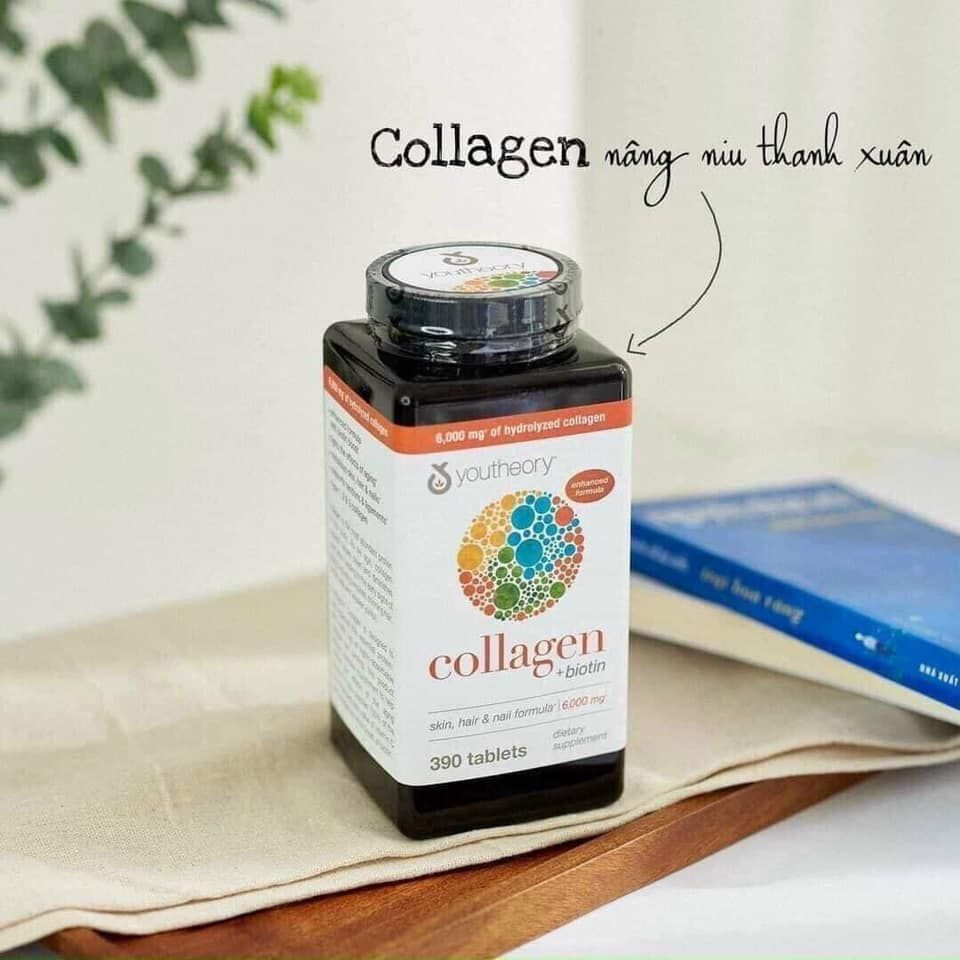 Viên Uống Youtheory Collagen Biotin 6000mg 390 Tablets – Punnata Beauty