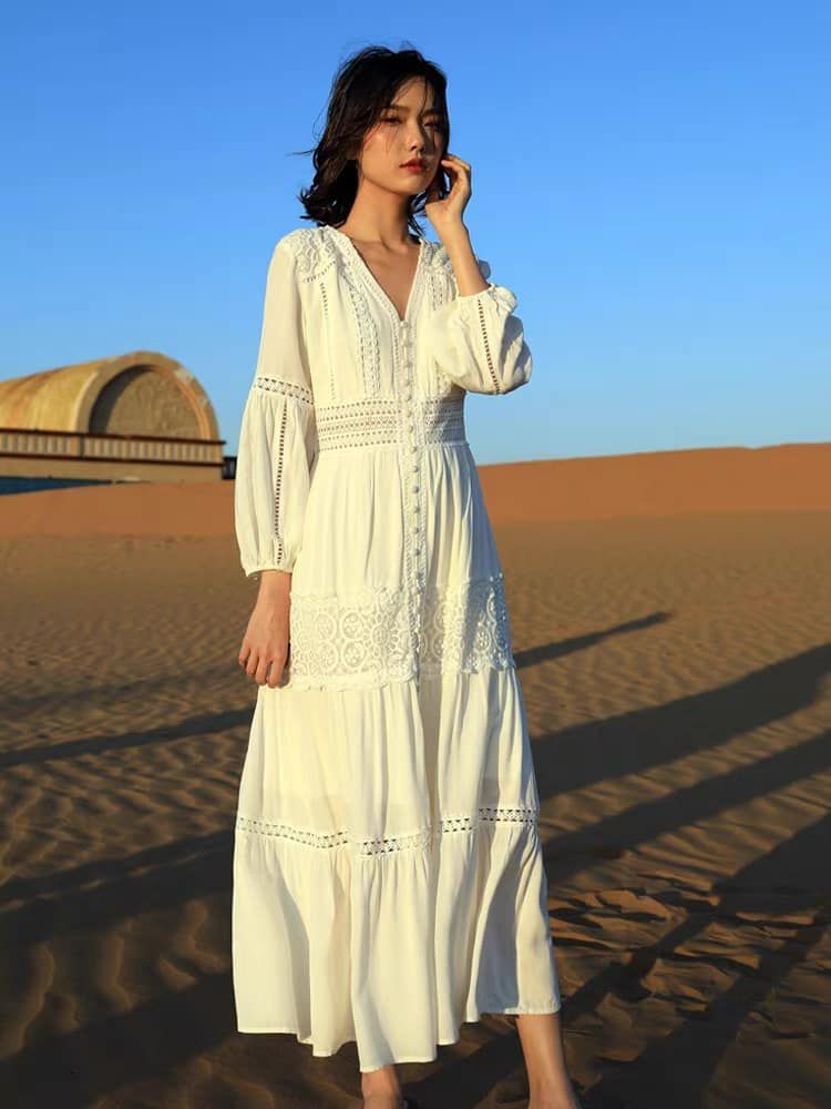 Set áo váy boho vàng  SAF163  Tiệm Thanh Xuân