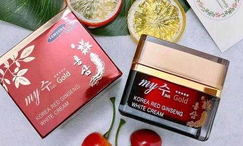 Kem Dưỡng Trắng Da My Gold Korea Red Ginseng Aqua Wrinkle & Whitening Cream