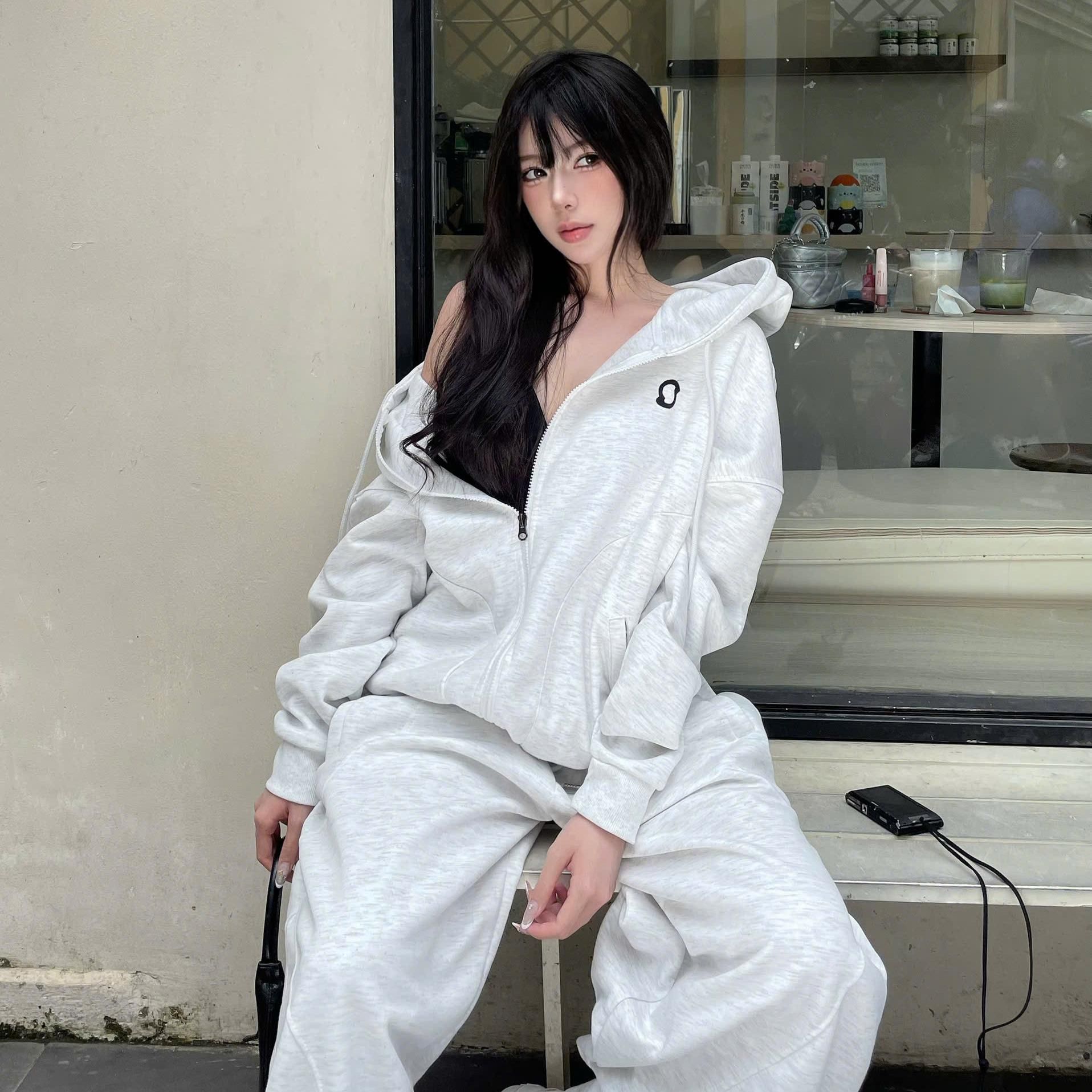  Hoodie Zip Form Oversize Outerity Oute Ascend 