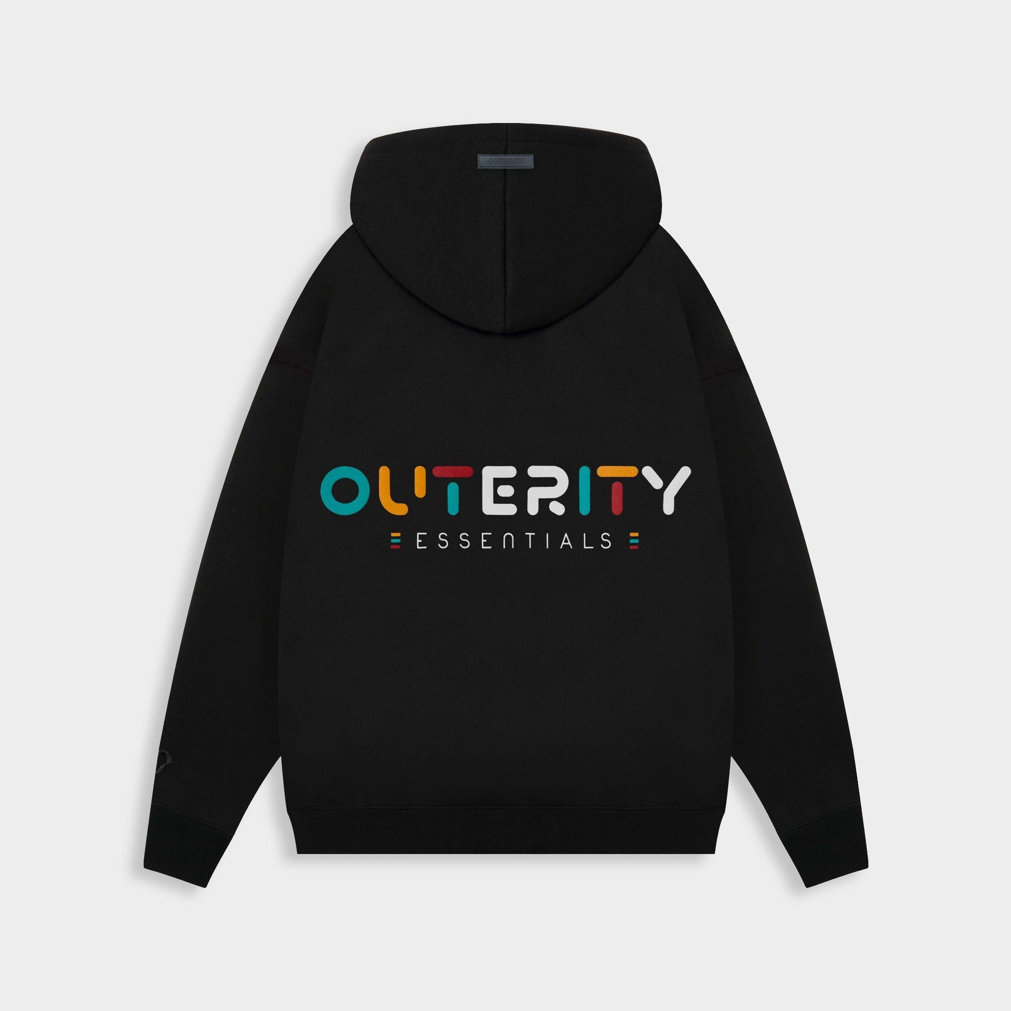  HOODIE ZIP RAINBOW / BLACK 