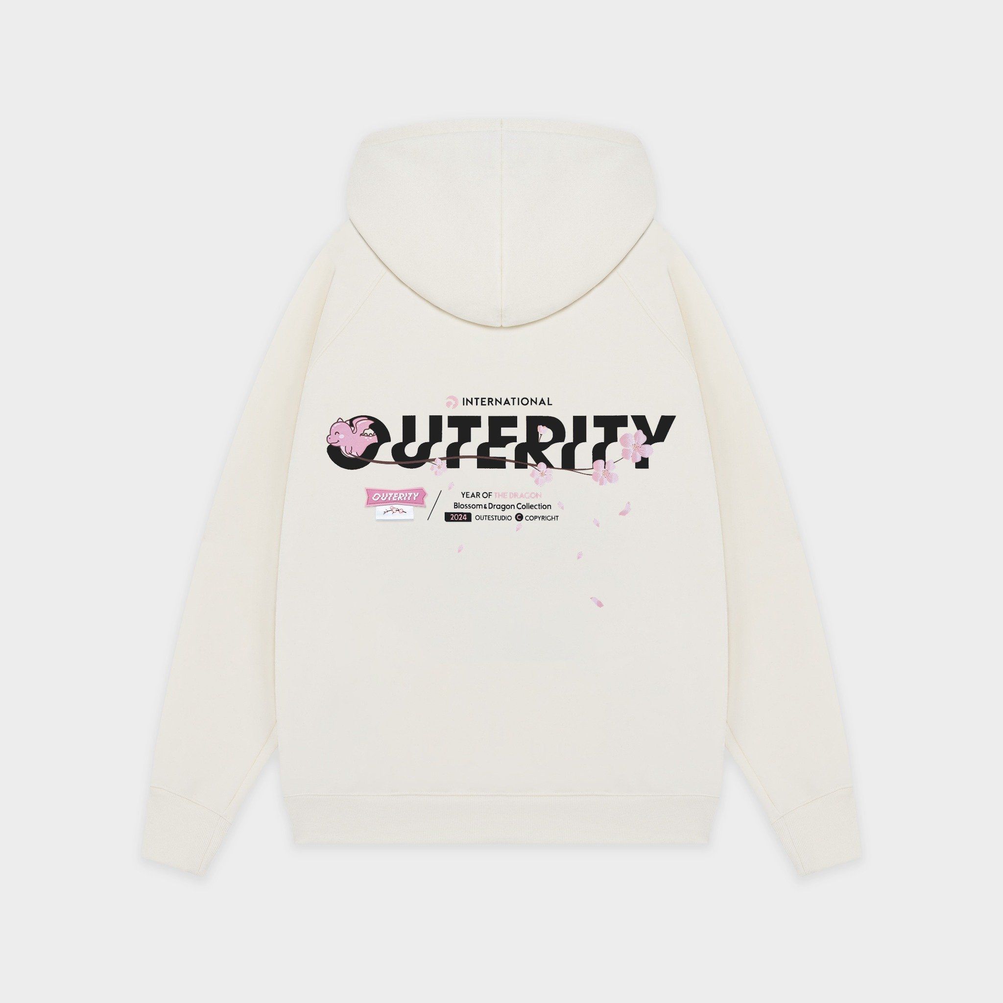  Outerity Dragon Hoodie Double Zip / Cannoli Cream 