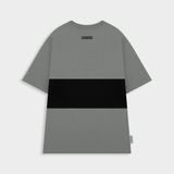  CROSS CUT TEE / GREY - BLACK COLOR 