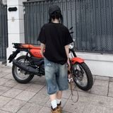  Quần Jean Lửng Outerity Denim Wash Ống Rộng 