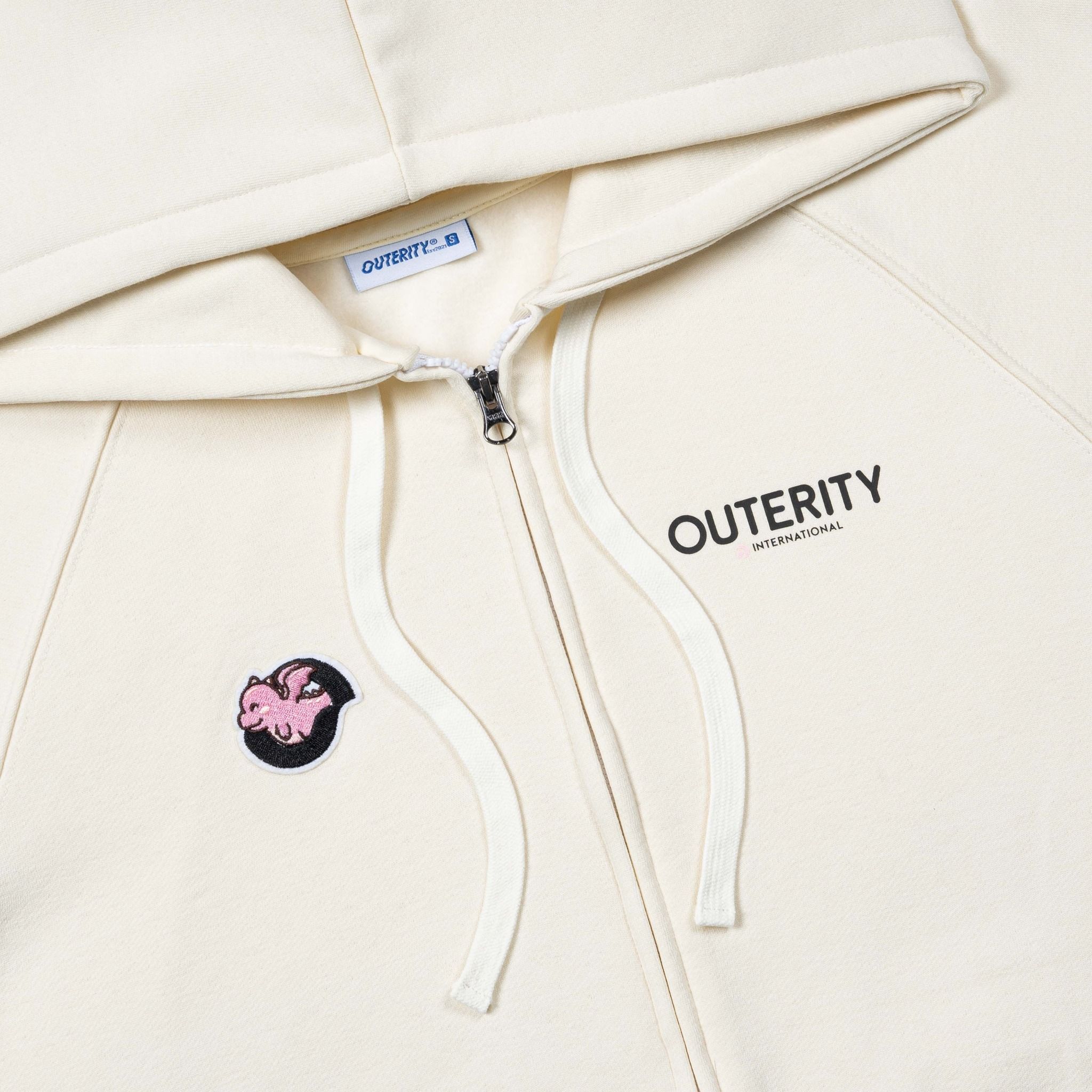  Outerity Dragon Hoodie Double Zip / Cannoli Cream 