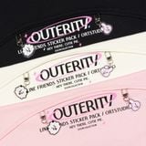  Áo Thun Outerity Line Friend BT21 Stickers / Pastel Pink 