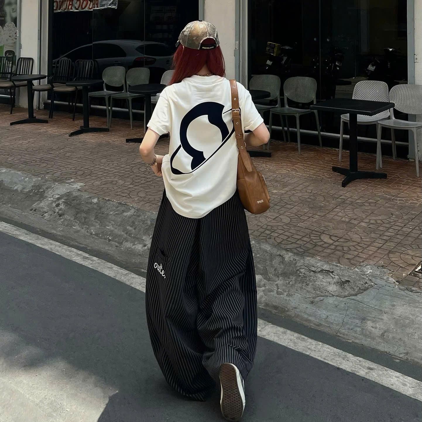  Quần Dài Kẻ Sọc Ống Rộng Outerity Striped 