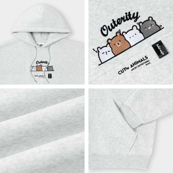  Áo Khoác Hoodie Outerity Gấu Mập 