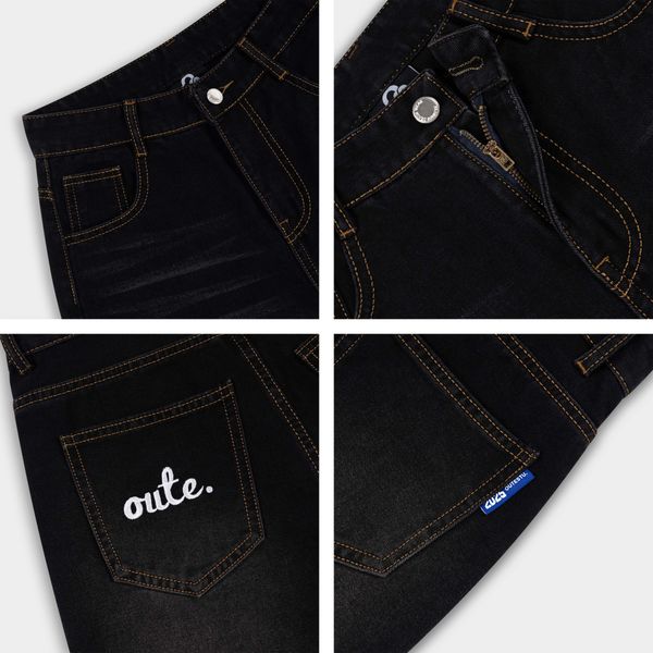  Quần Jean Lửng Outerity Denim Wash Ống Rộng 