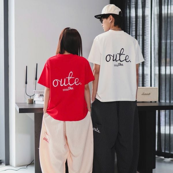  Áo Thun Boxy Thêu Nổi Outerity Oute 280gsm 