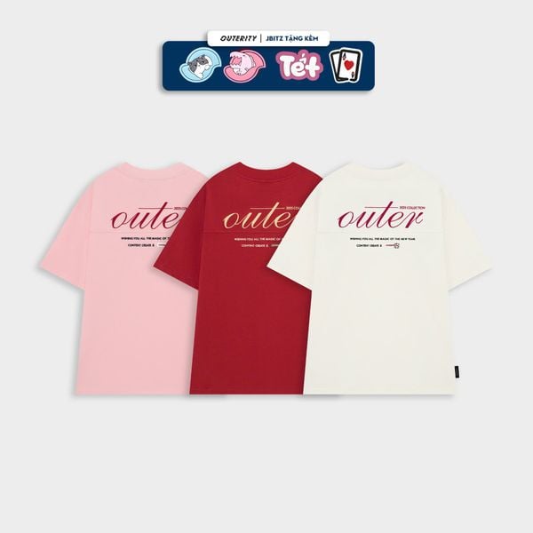  Áo Thun Thêu Outer Logo Basic Tee 