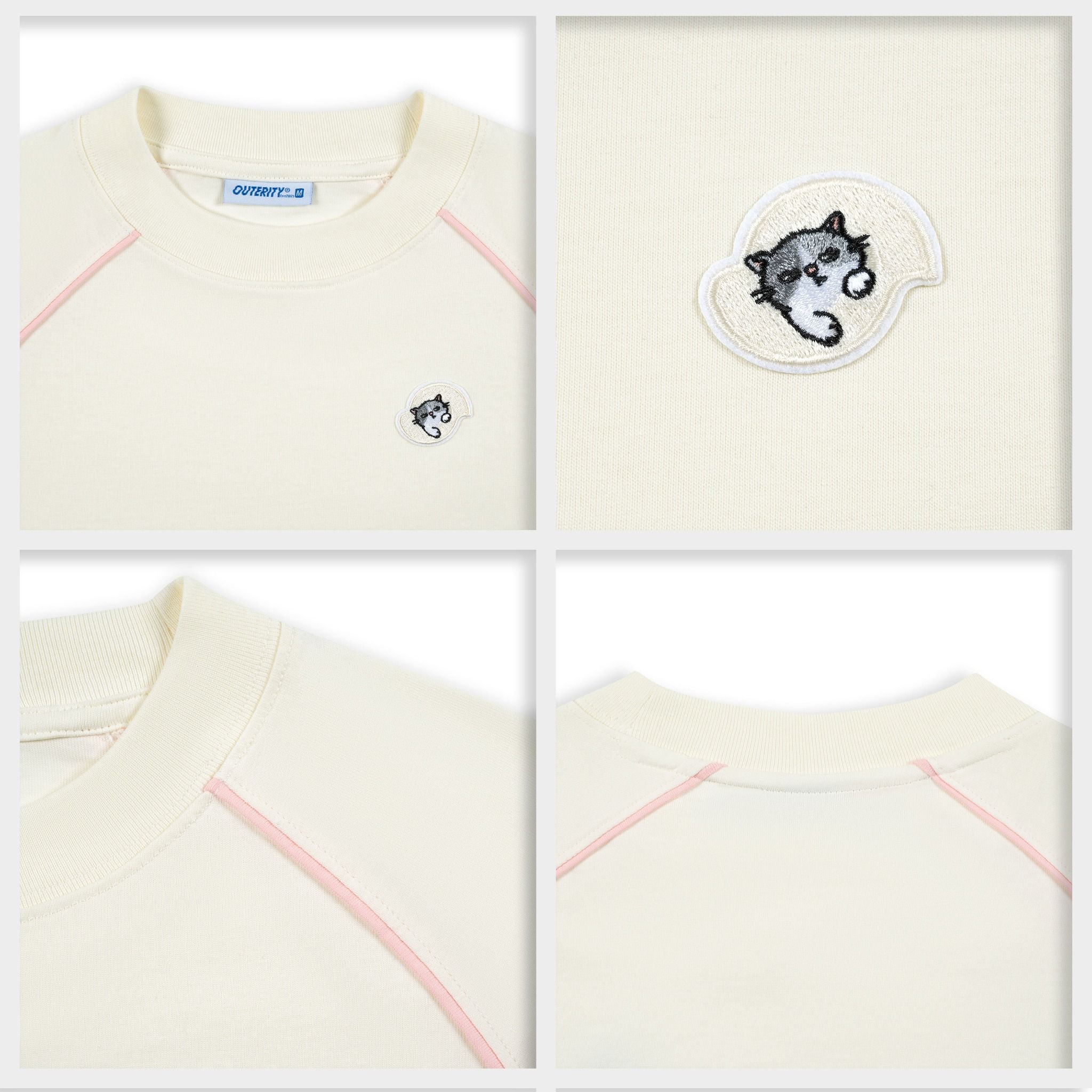  Baby Tee Outerity Line Meow / Canoli Cream 