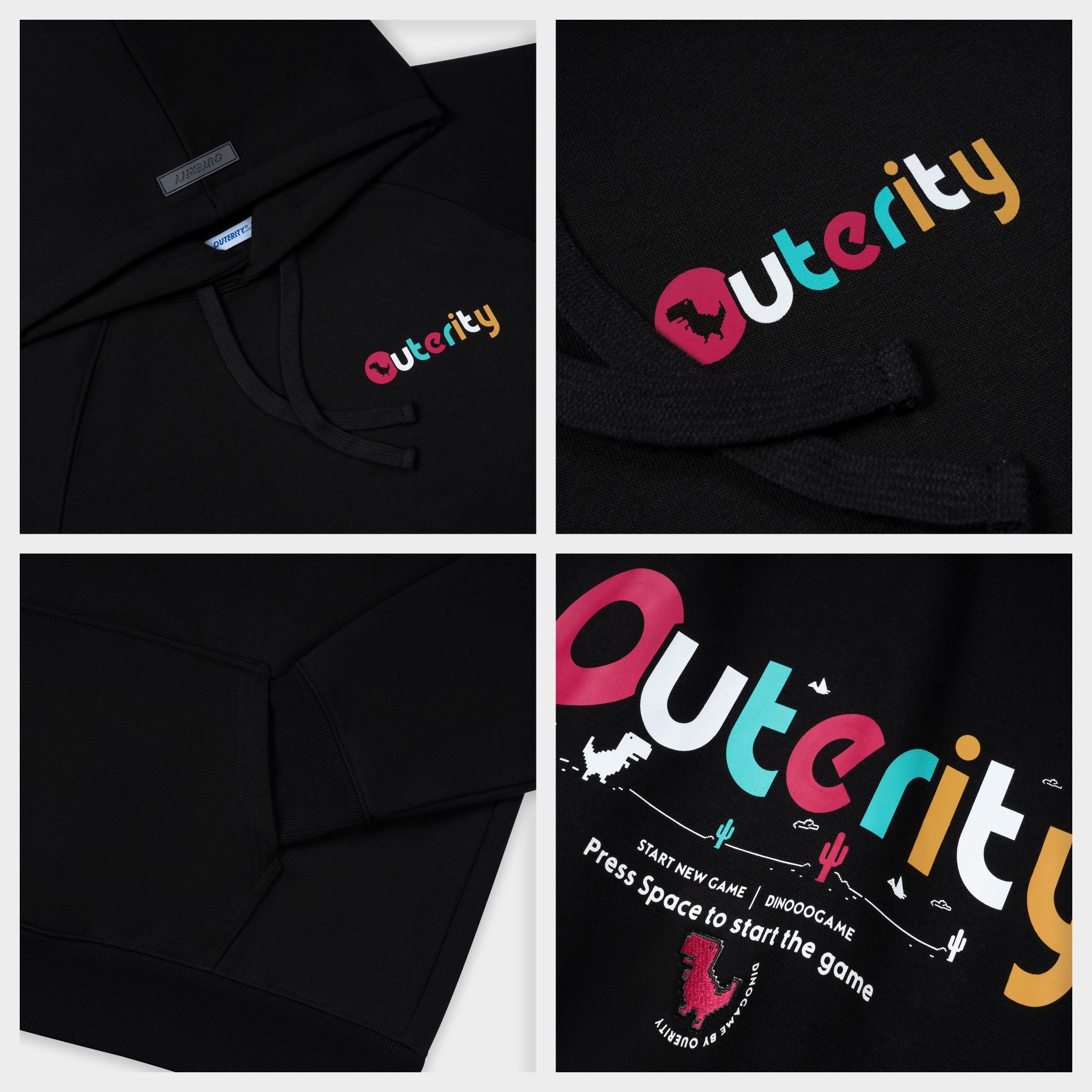  Hoodie Outerity No Internet / Black 