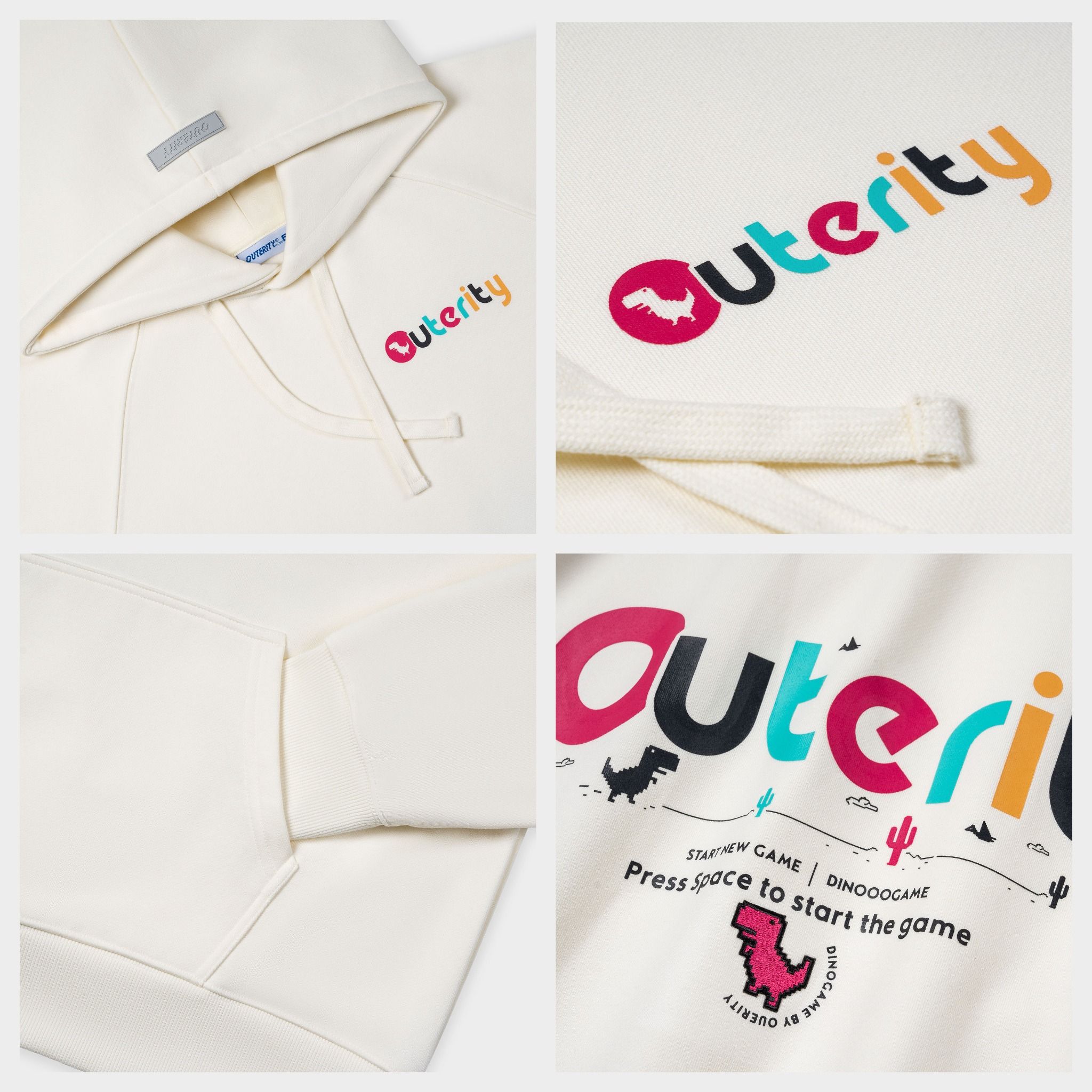  Hoodie Outerity No Internet / Canoli Cream 