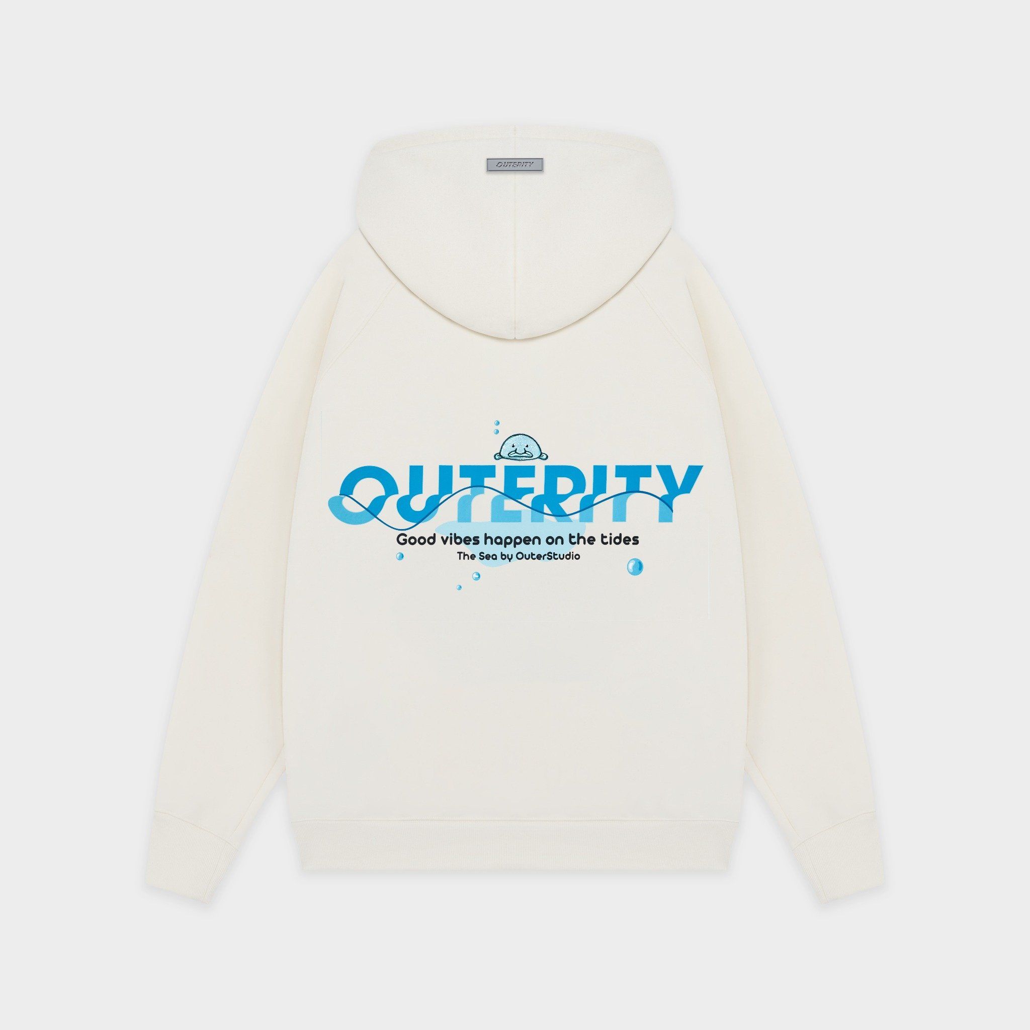  Hoodie Outerity Blue Fish / Canoli Cream 