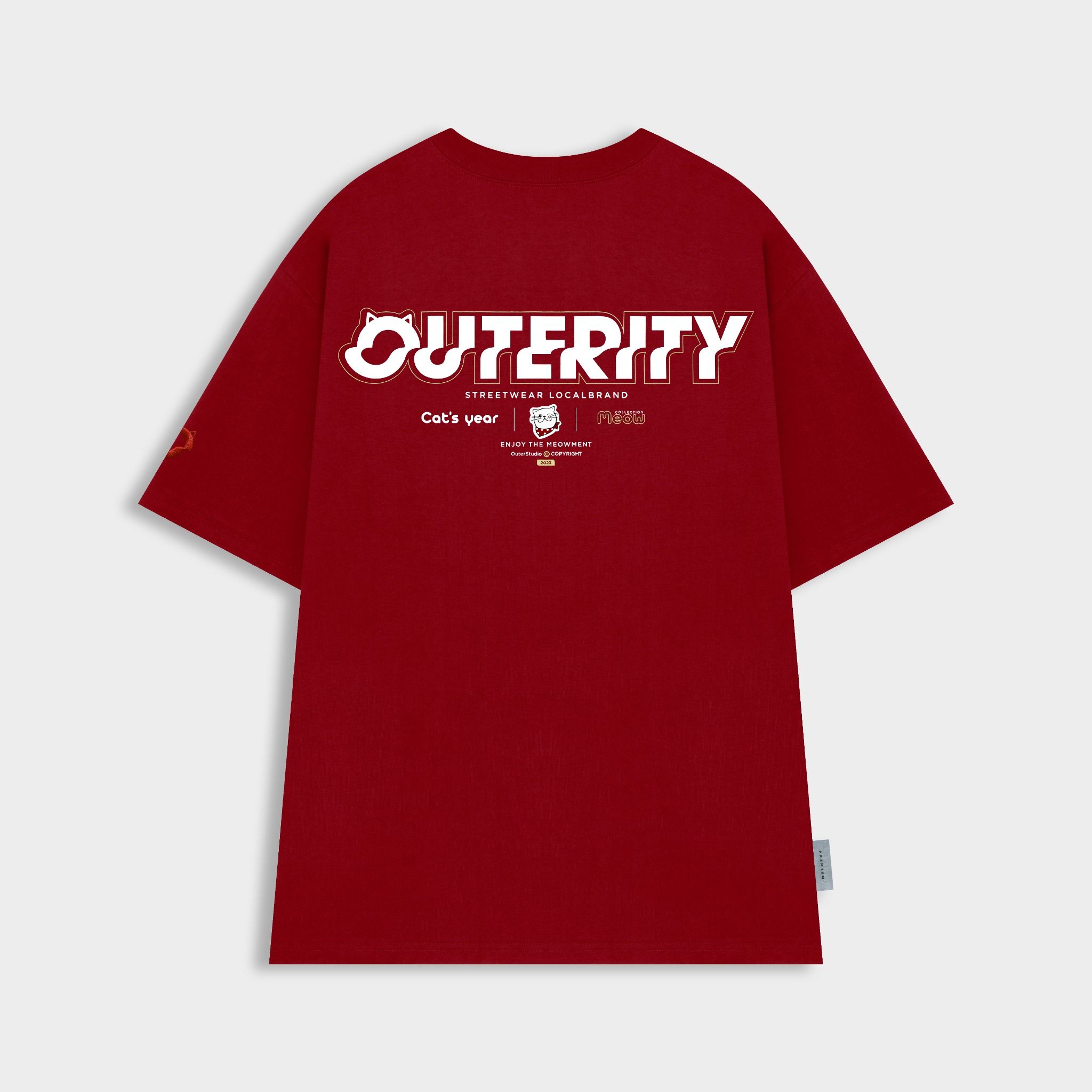  Outerity Meowment Tee | Meows Collection / Red 
