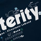  Outerity Meow's Garden Tee / Navy Poeny 