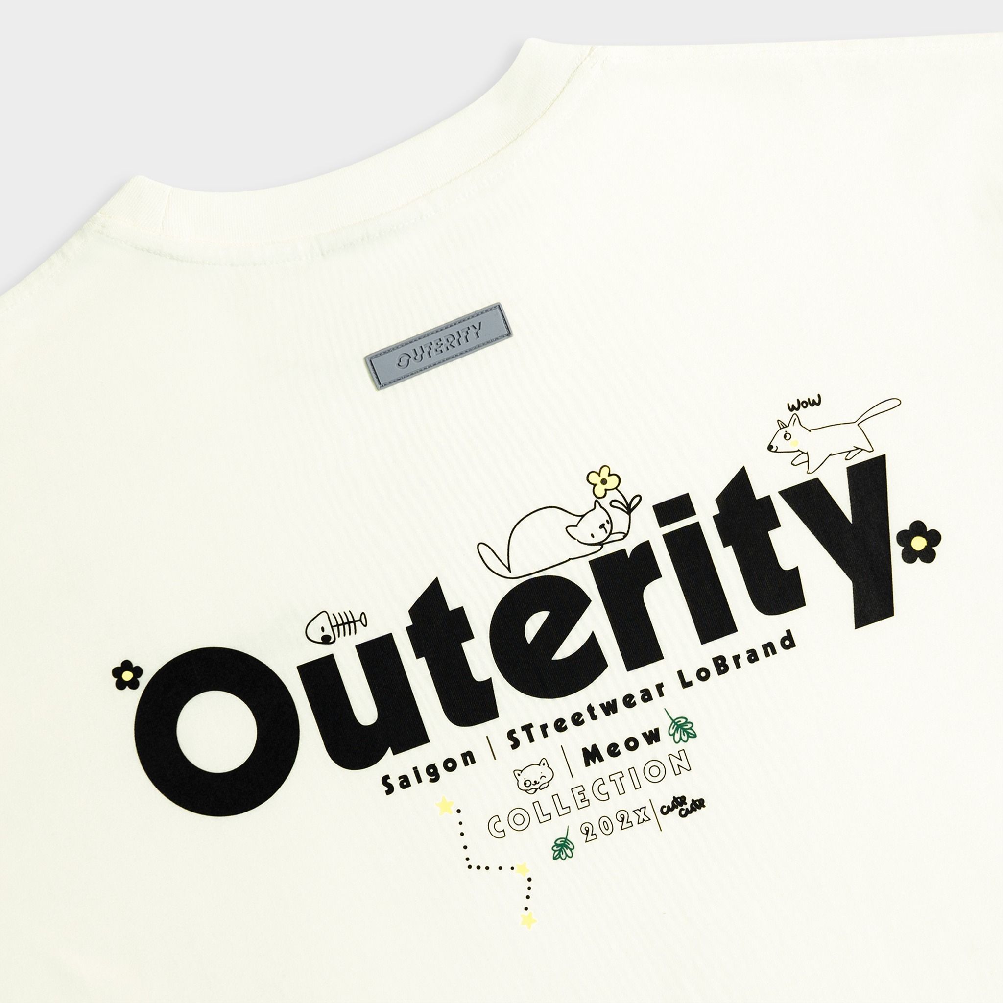  Outerity Meow's Garden tee / Butter Milk 