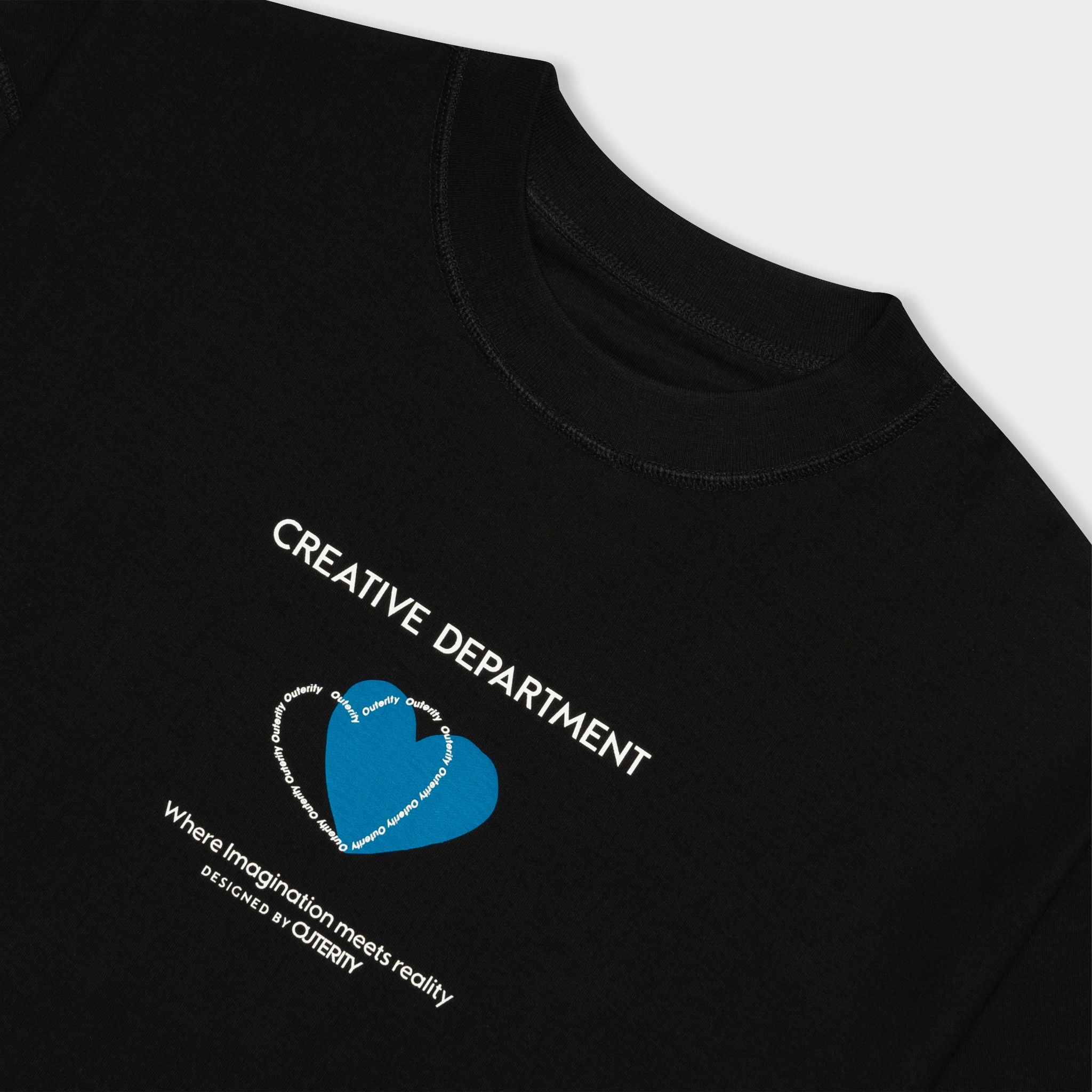  Outerity Double Tee Collection - Blue Heart / Black 