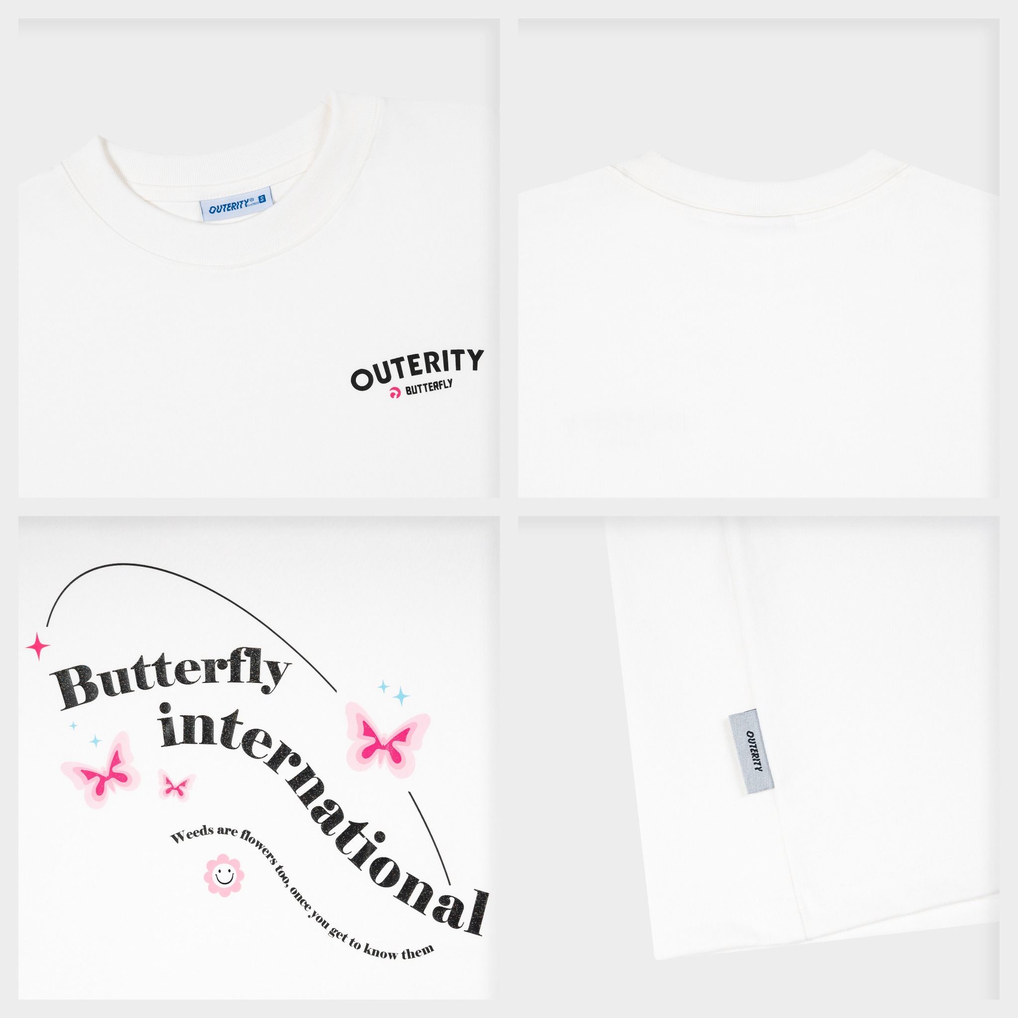  Outerity Little Butterfly Tee / White new Color 