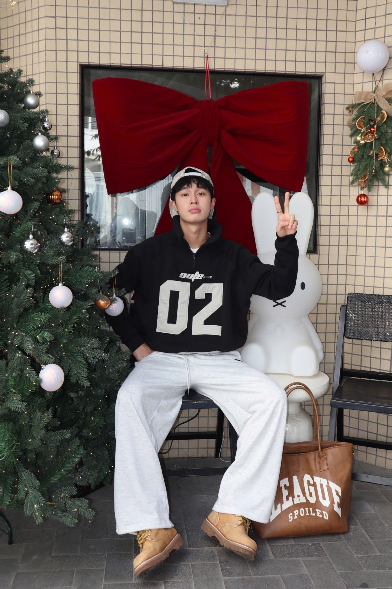  Áo Sweater Halfzip Outerity Nỉ Bông Thêu Đắp Form Boxy 