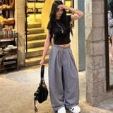  Quần Dài Kẻ Sọc Ống Rộng Outerity Striped 