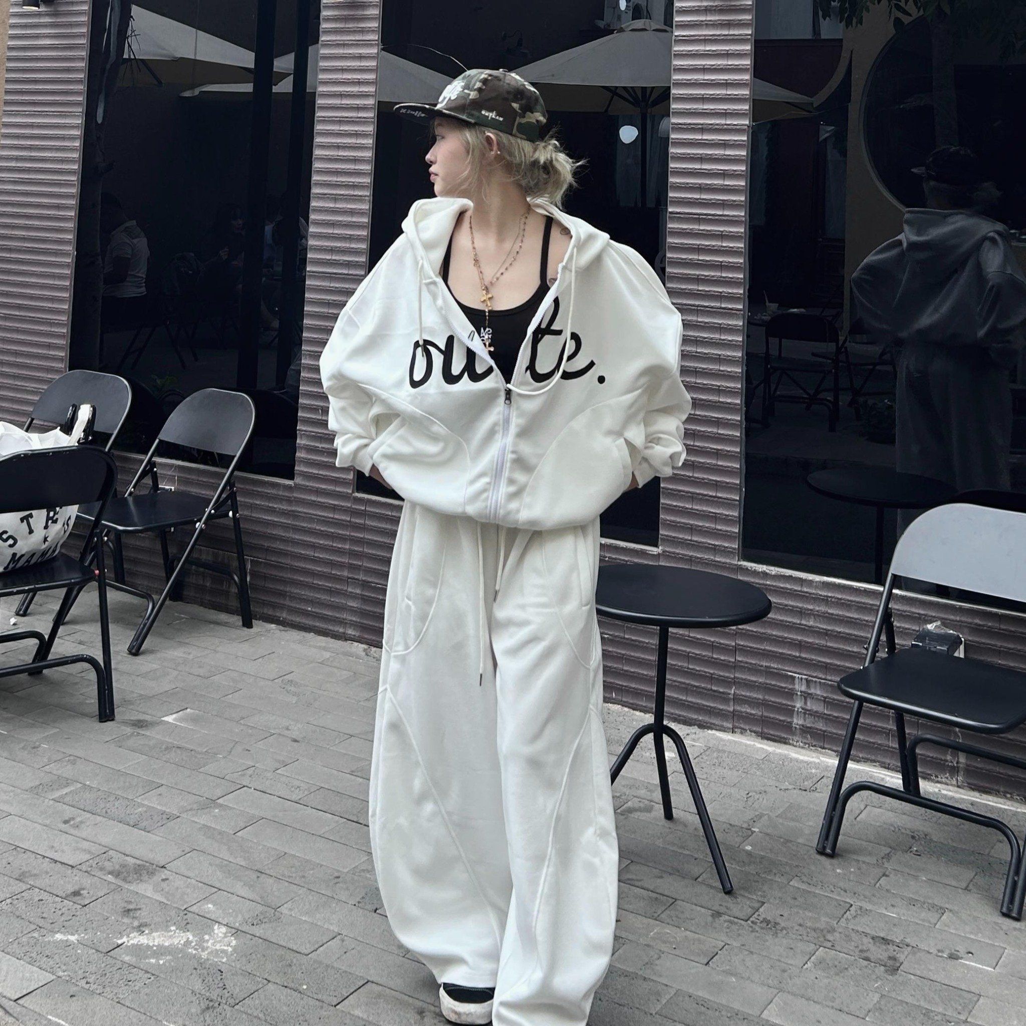  Áo Khoác Nỉ Hai Da 360gsm Hoodie Zip Outerity Big Logo Form Boxy 