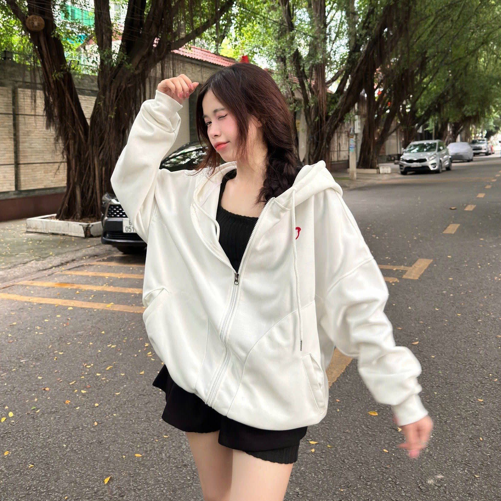  Hoodie Zip Form Oversize Outerity Oute Ascend 