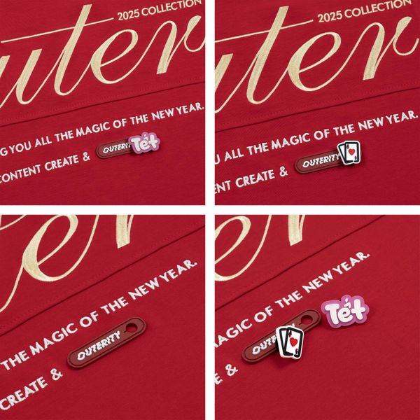  Áo Thun Thêu Outer Logo Basic Tee 