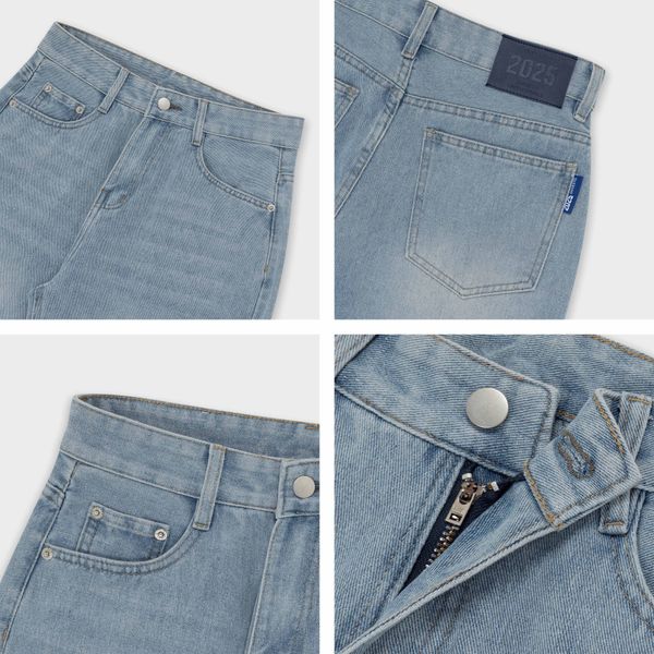  Outerity Jean Wash Ver.2 Cạp Cao Form Unisex 