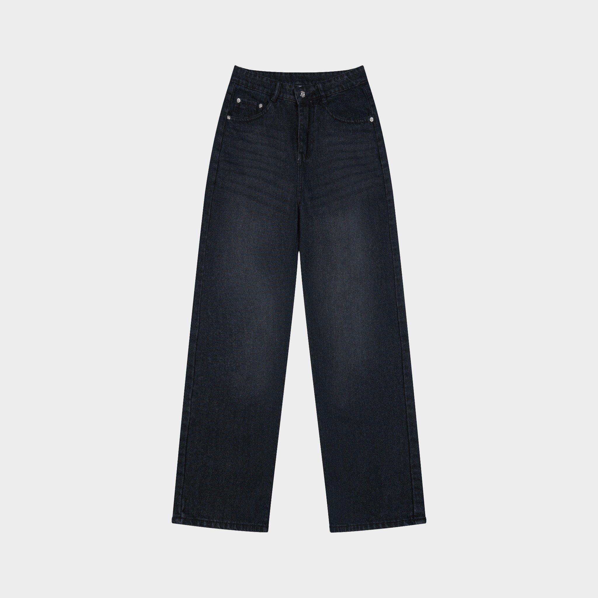  Outerity Jean Wash Cạp Cao Form Unisex /  Đen 