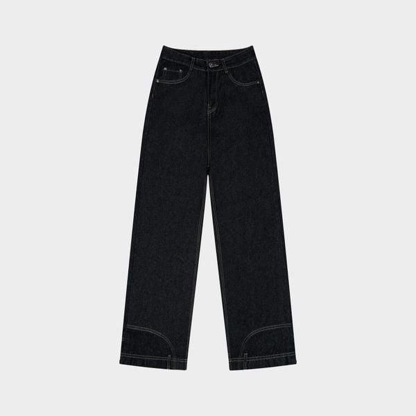  Outerity Jean Bottom Up Form Unisex  /  Đen 