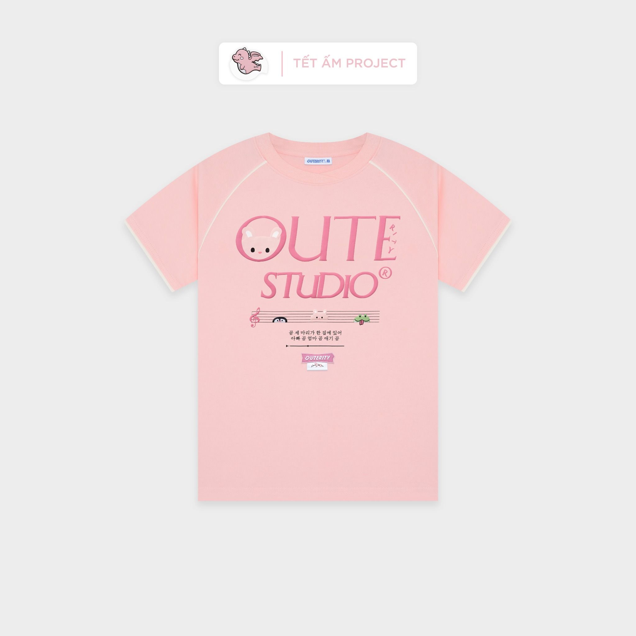  OuterityKids Rhythm Tee / Pastel Pink 