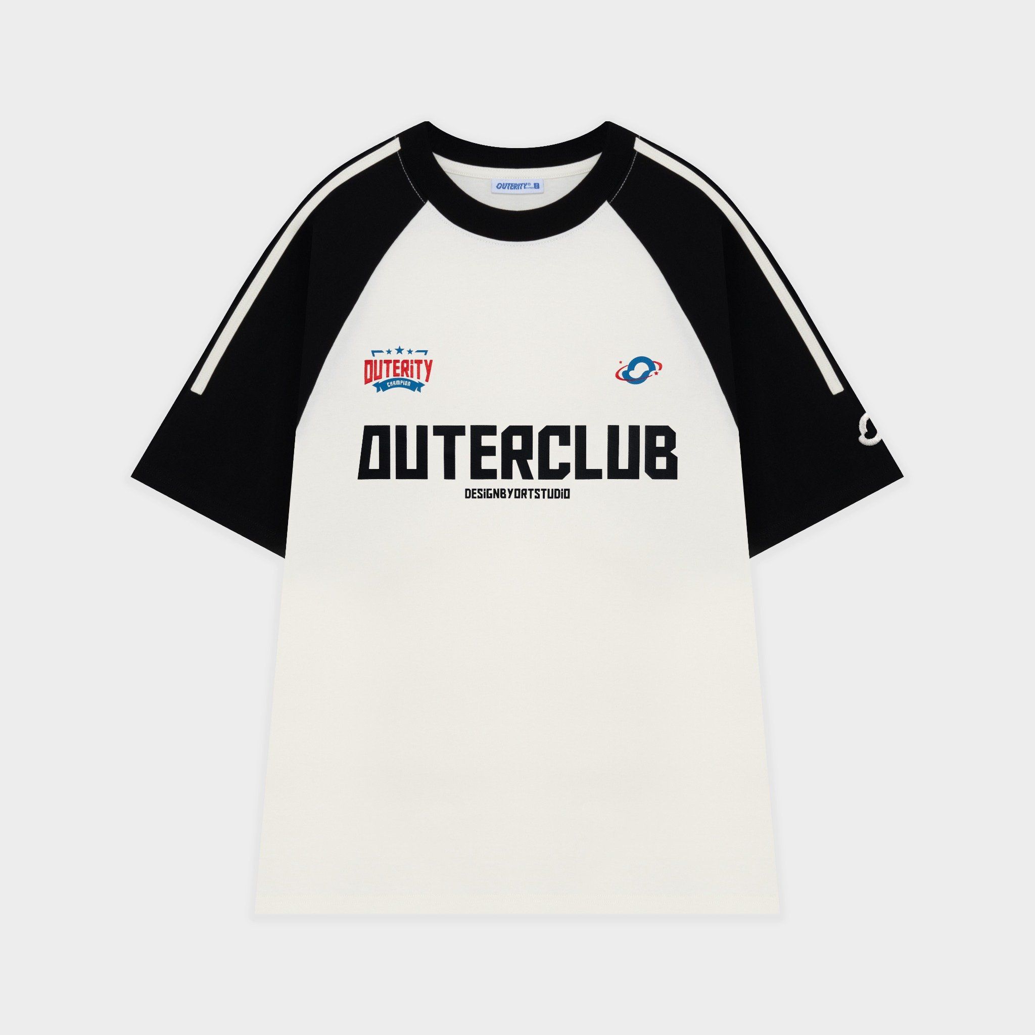  Outerity OUTE CLUB Tee/ Canoli cream & Black 