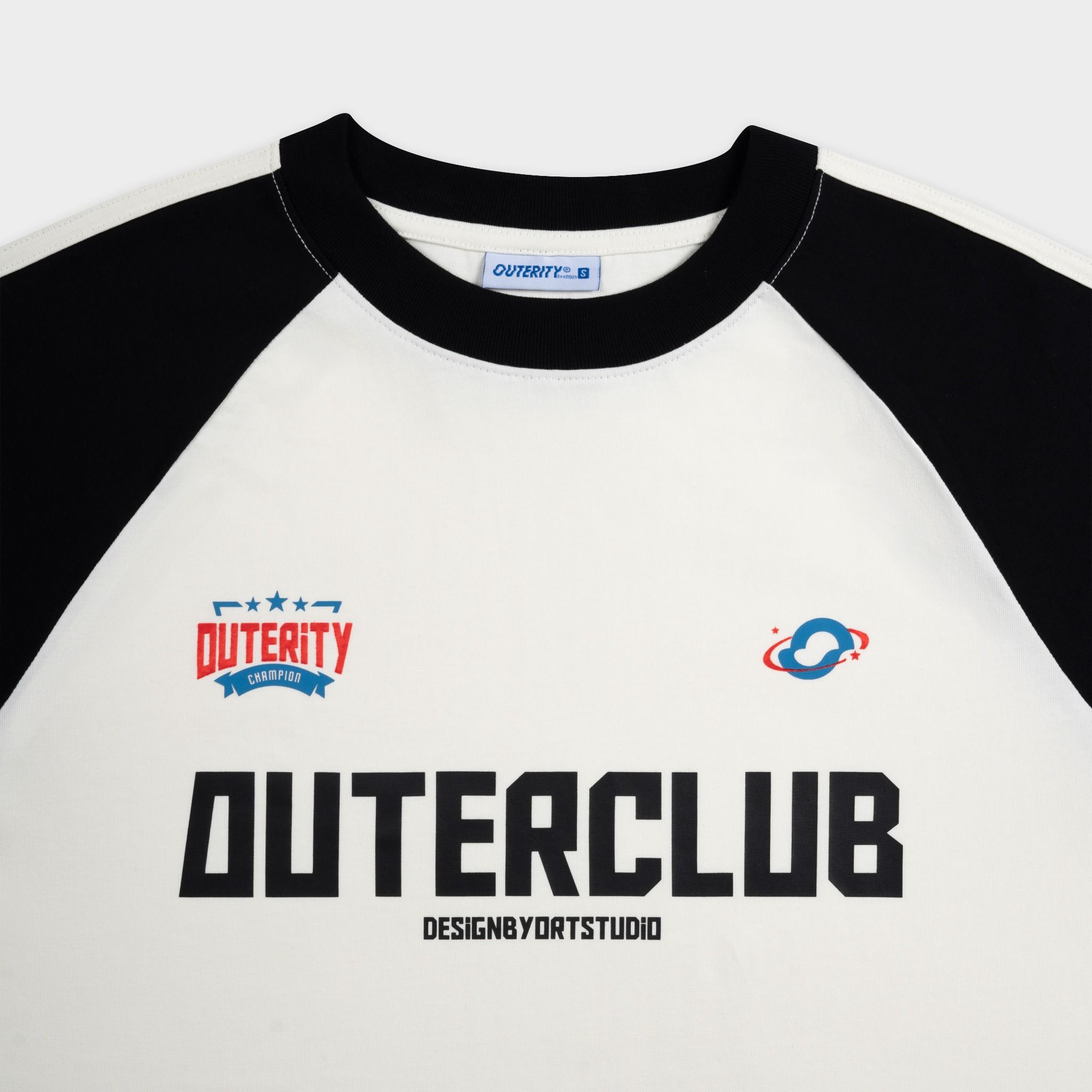  Outerity OUTE CLUB Tee/ Canoli cream & Black 