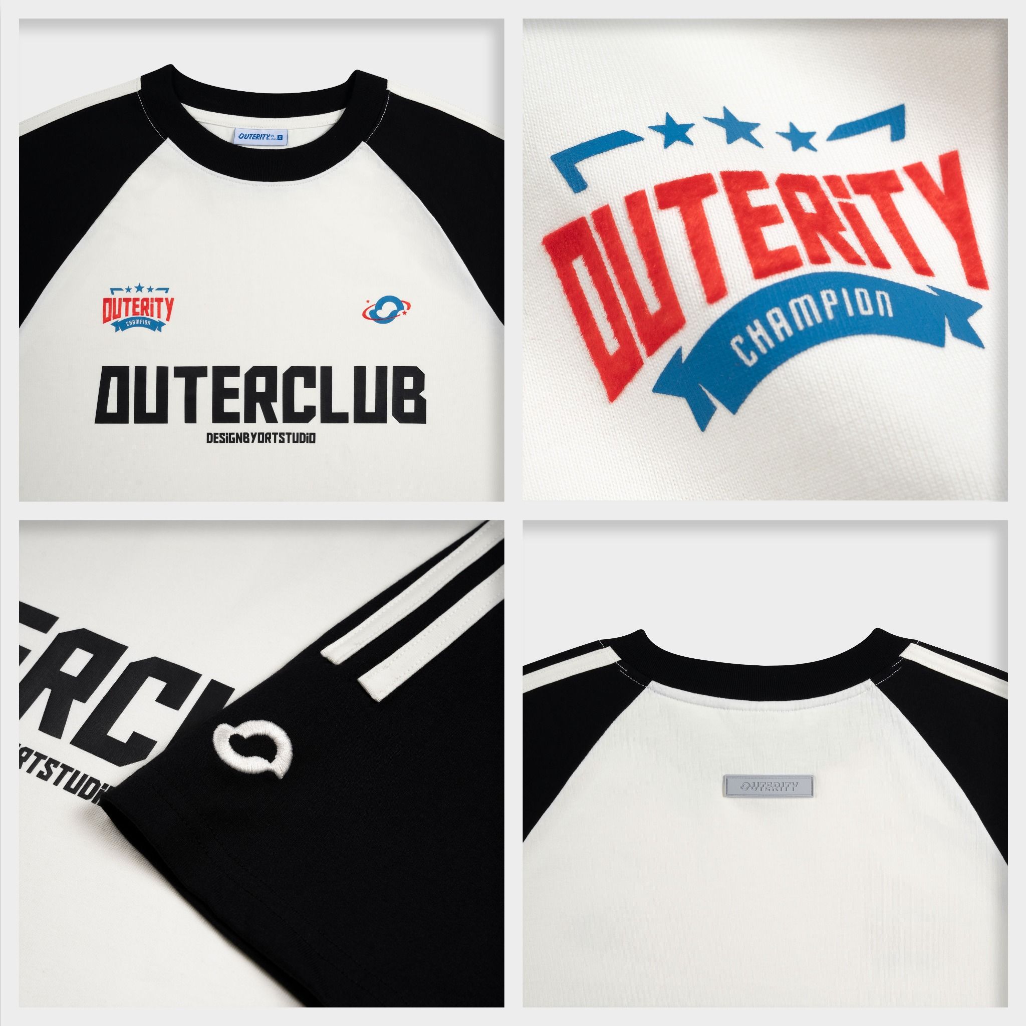  Outerity OUTE CLUB Tee/ Canoli cream & Black 