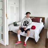  Áo Sweater Halfzip Outerity Nỉ Bông Thêu Đắp Form Boxy 