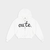  Áo Khoác Nỉ Hai Da 360gsm Hoodie Zip Outerity Big Logo Form Boxy 